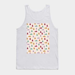 Minimalist triangles geometric pattern in off-white Tank Top